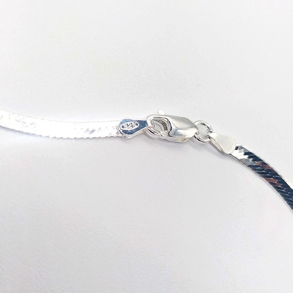 Wholesale Lot of 10 Sterling Silver .925 3MM Herringbone Chains ITALY. Marked. - Picture 8 of 10